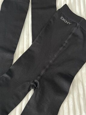DKNY Black Logo Tights / Leggings - unknown size